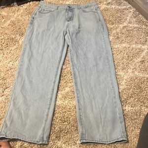 Shein Men’s Jeans Light Blue with Dark Blue Stitching 34x30